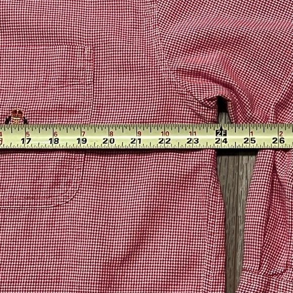 CHAPS Ralph Lauren Men's L RED‎ Checked Long Sleeve Button-Down Shirt CREST LOGO - Picture 10 of 12